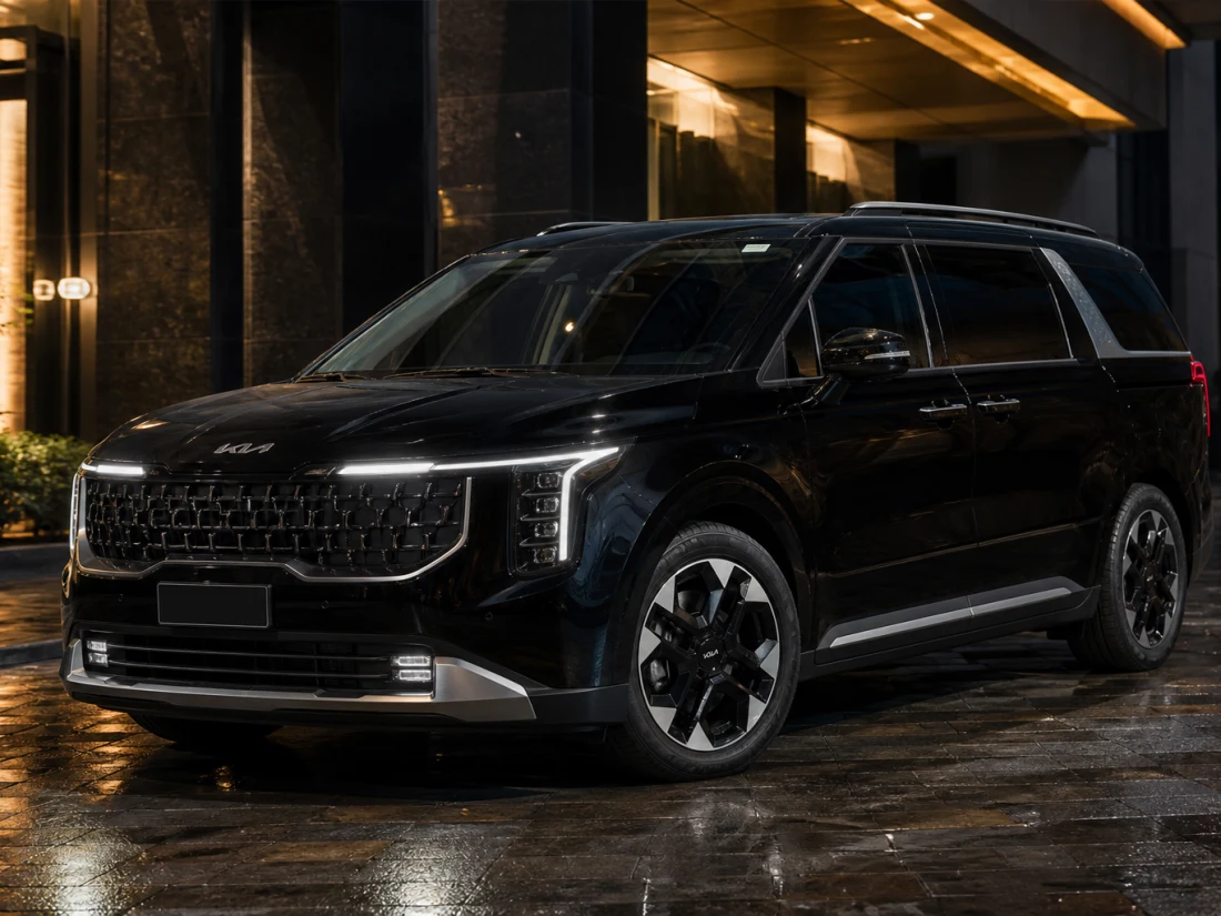 2026 Kia New Carnival Signature seven-seat MPV in black